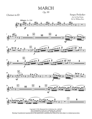 March, Op. 99 - Eb Clarinet