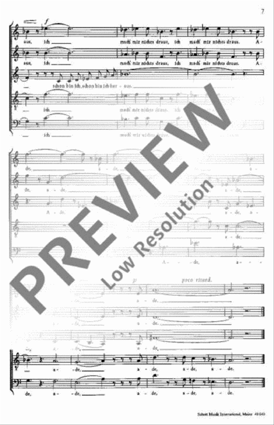 Wir haben dir Klatsch auf Geklatsche gemacht SSATB scores gallery preview page 6