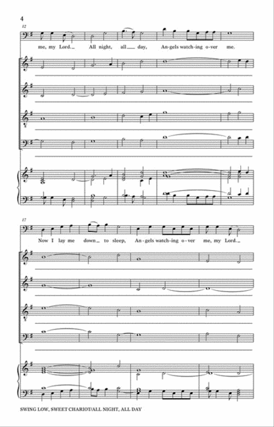 Swing Low, Sweet Chariot/All Night, All Day 4-Part scores gallery preview page 3