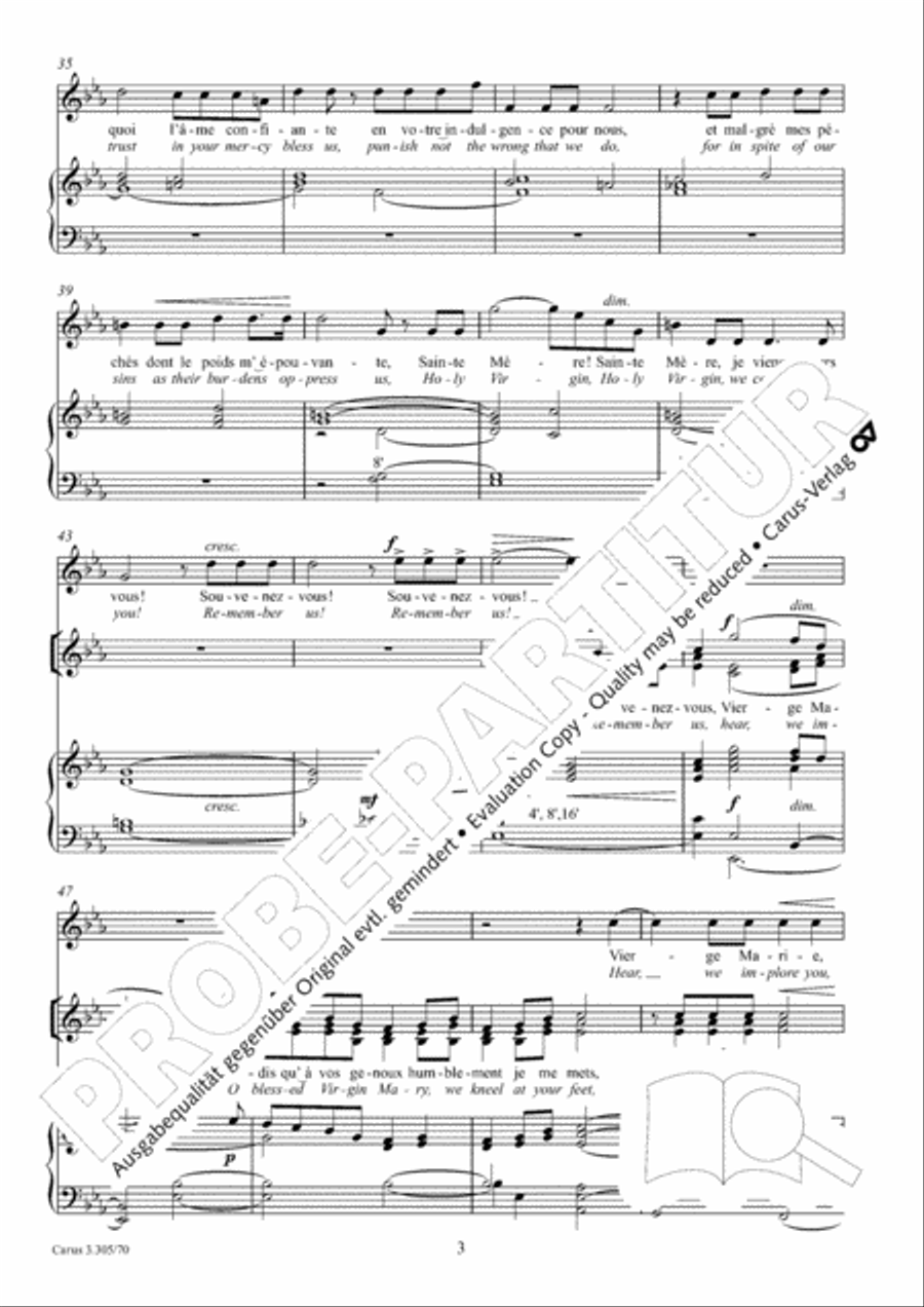 Priere de Saint Bernard Priere de Saint Bernard SSA scores gallery preview page 4