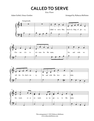 Called to Serve (Easy Piano)