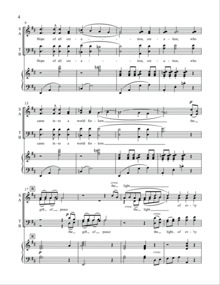 Alpha and Omega: 3. The Child is Born 4-Part scores gallery preview page 4