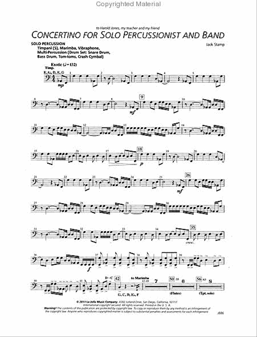 Concertino for Solo Percussionist and Band Concert Band scores gallery preview page 4