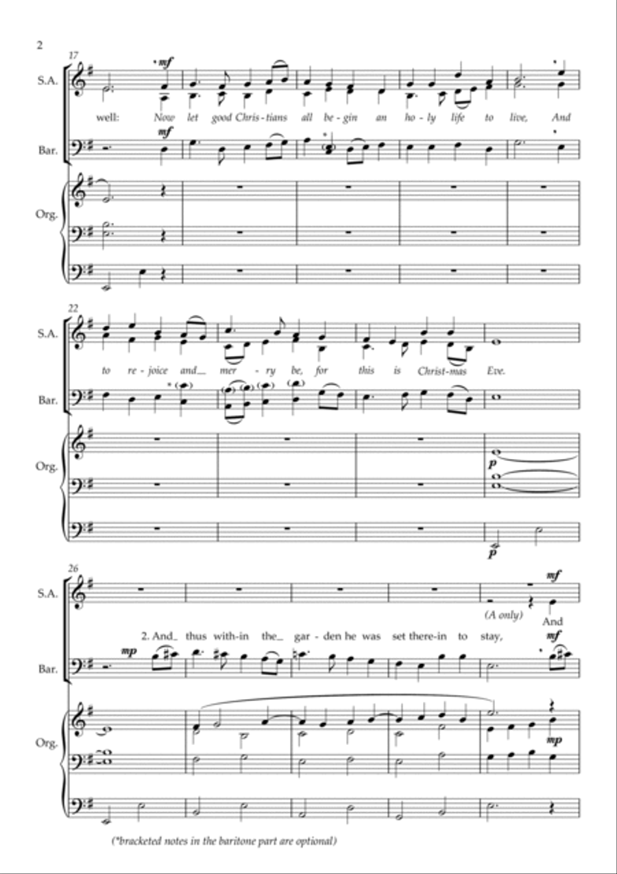 The Lord at first did Adam make (for SABar choir and organ) 3-Part scores gallery preview page 2