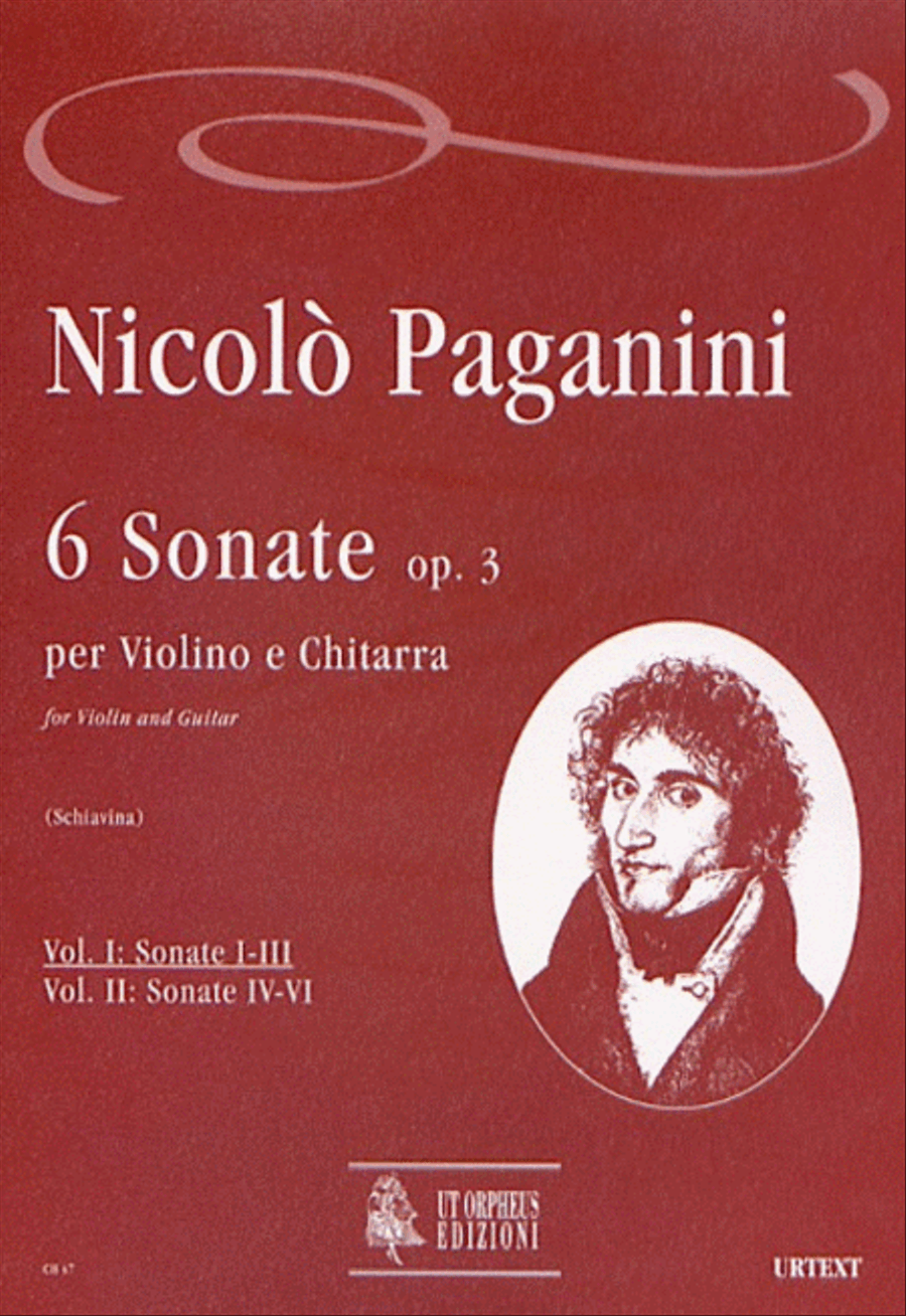 6 Sonatas Op. 3 for Violin and Guitar - Vol. 1: Sonatas Nos. 1-3 Violin scores gallery preview page 1