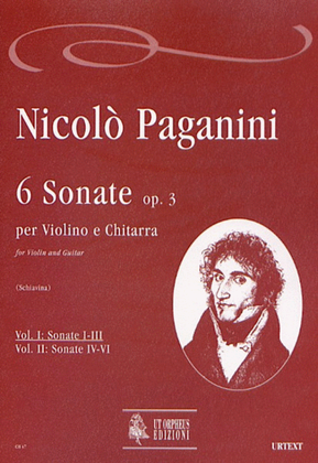 Book cover for 6 Sonatas Op. 3 for Violin and Guitar - Vol. 1: Sonatas Nos. 1-3