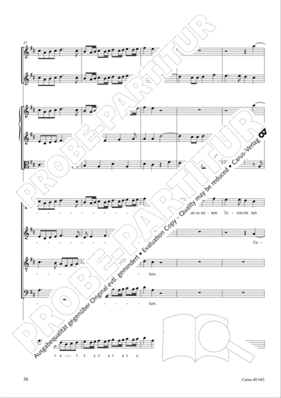 Shout to the Lord, all the earth (Jauchzet dem Herrn, alle Welt) 4-Part scores gallery preview page 43