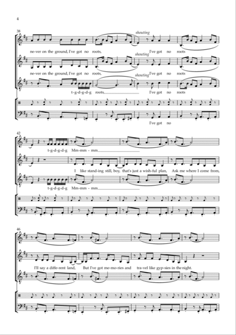 No Roots No Roots 4-Part scores gallery preview page 4