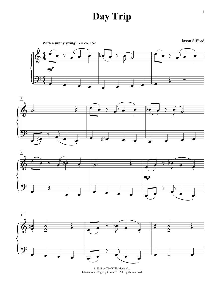 Day Trip Piano Method scores gallery preview page 1