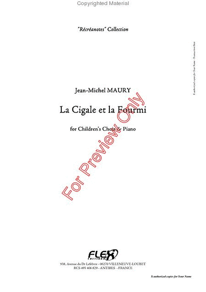 La Cigale Et La Fourmi - Piano Reduction image number null