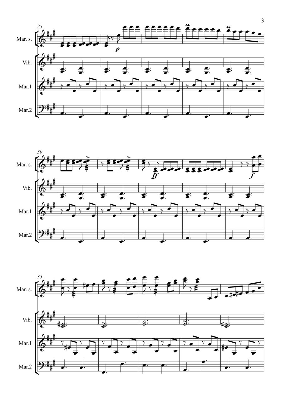 Zapateado by Pablo Sarasate for Percussion ensemble Percussion Ensemble scores gallery preview page 5