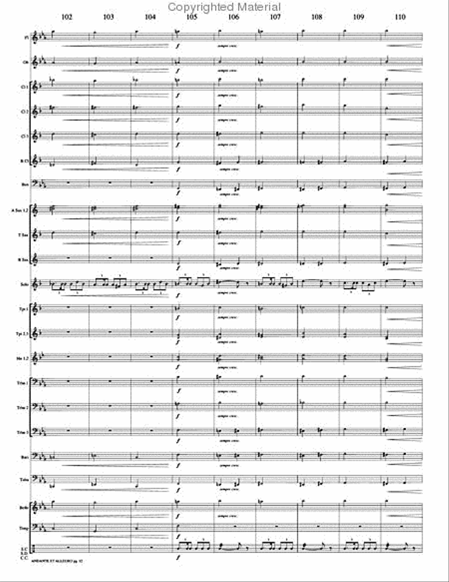 Andante et Allegro Andante et Allegro Concert Band scores gallery preview page 15