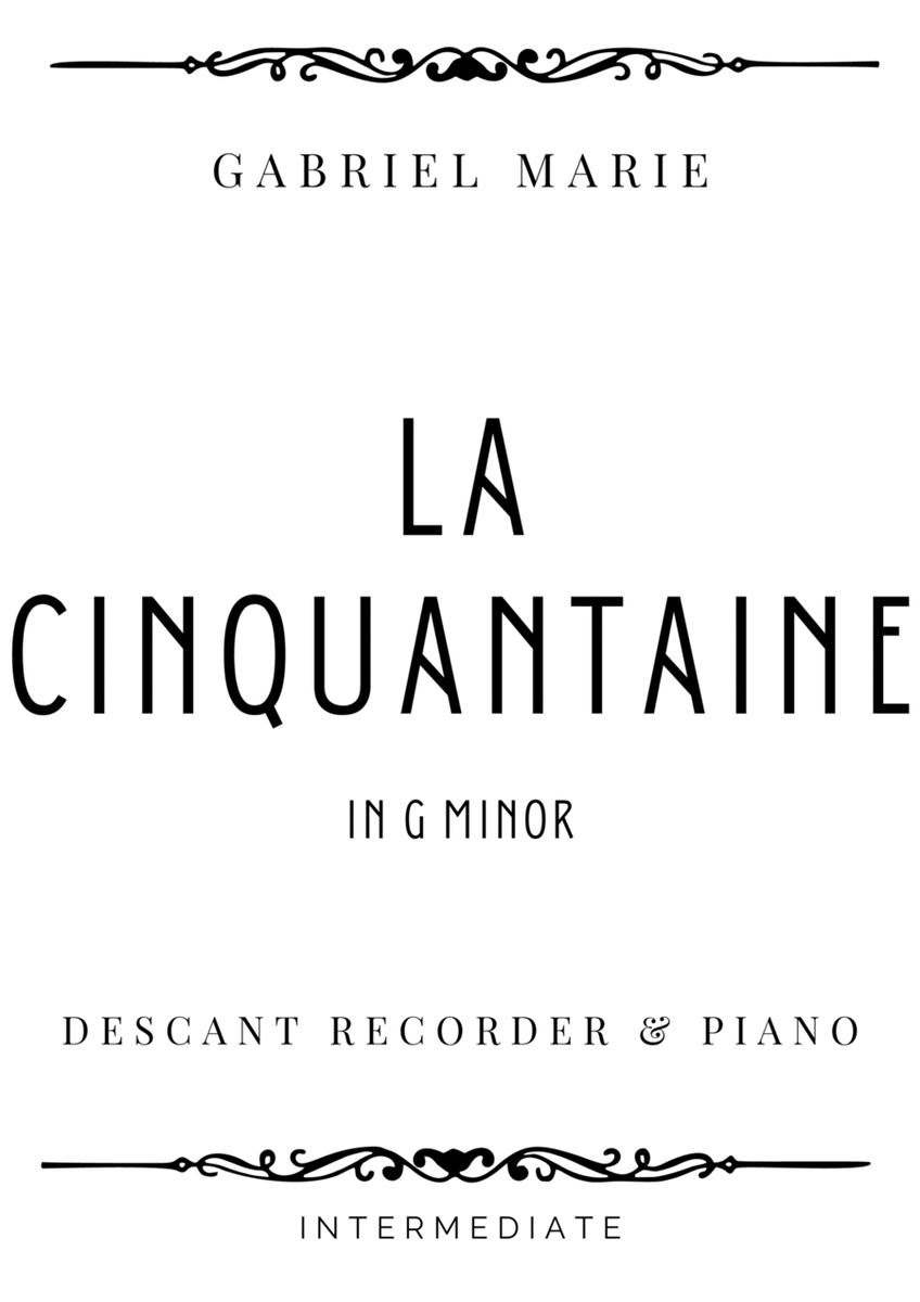 Marie - La Cinquantaine in G Minor - Intermediate image number null