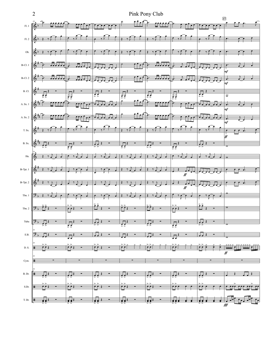 Pink Pony Club Marching Band scores gallery preview page 2