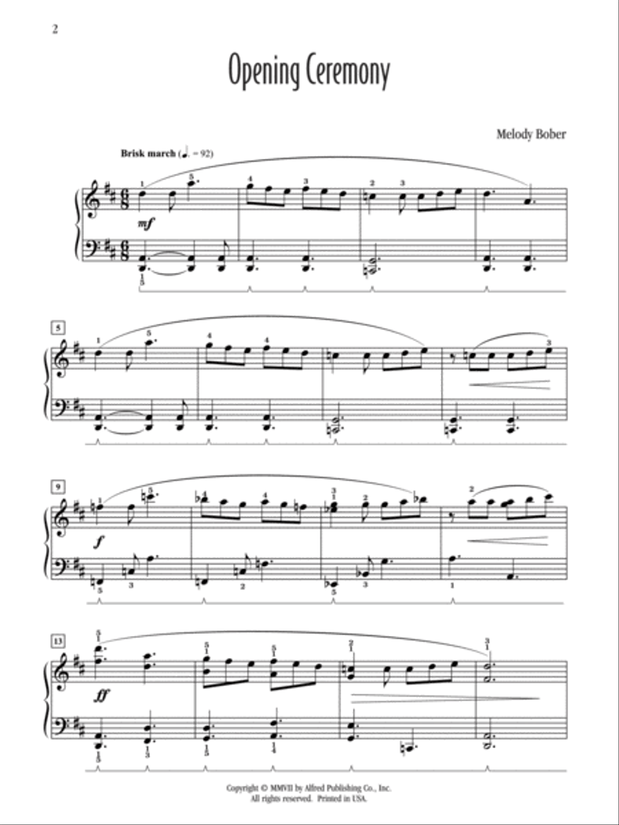 Opening Ceremony Piano Solo scores gallery preview page 2