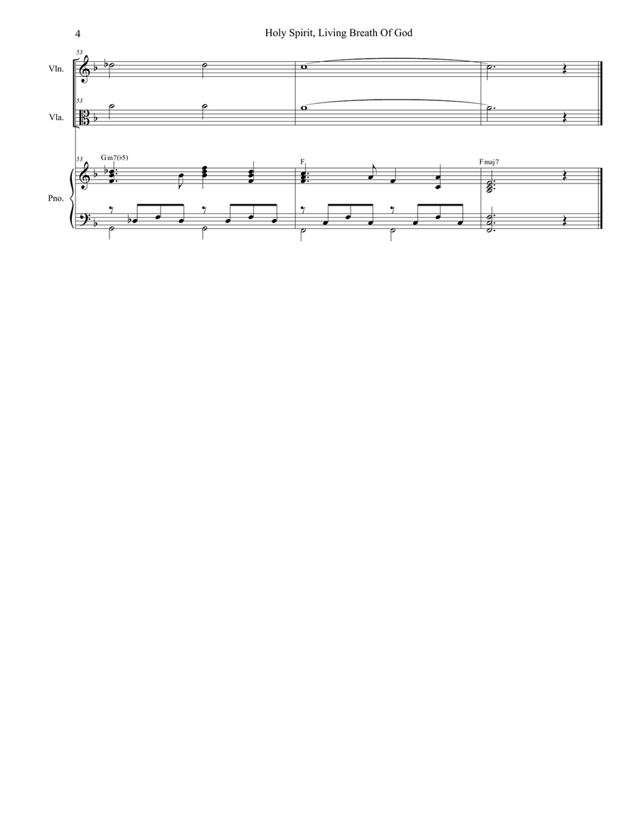 Holy Spirit, Living Breath Of God String Duet scores gallery preview page 4