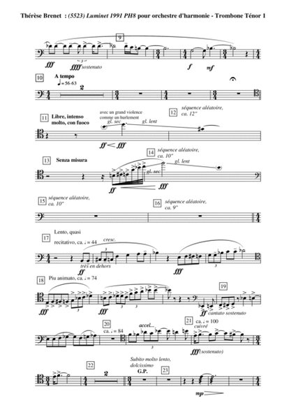 Thérèse Brenet: (5523) Luminet 1991 PH8 for concert band, trombone 1 part
