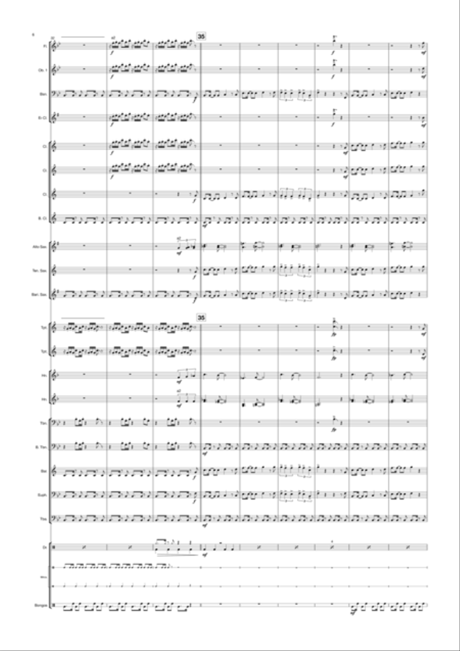 Never Gonna Not Dance Again Concert Band scores gallery preview page 6