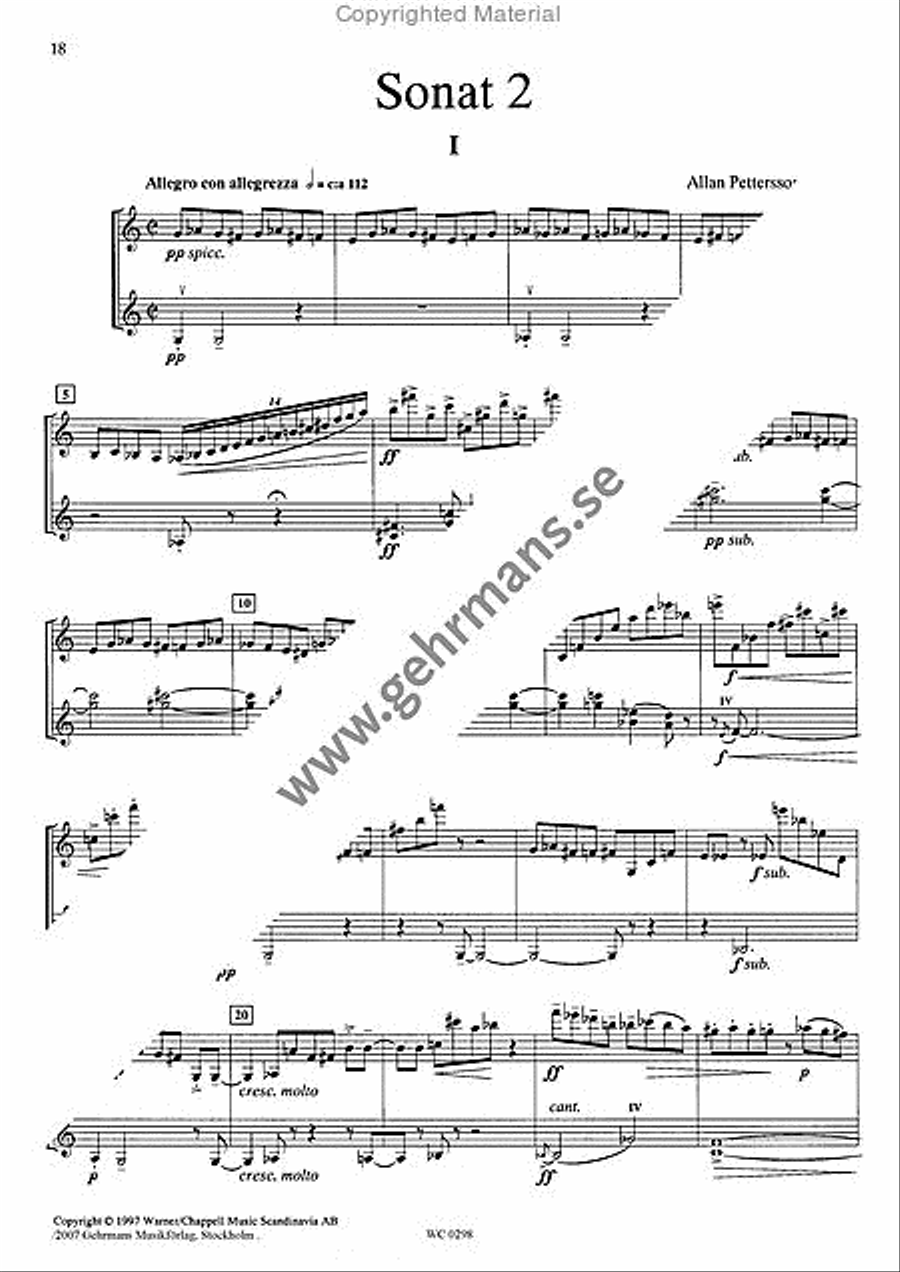 Sju Sonater Sju Sonater Violin Solo scores gallery preview page 3