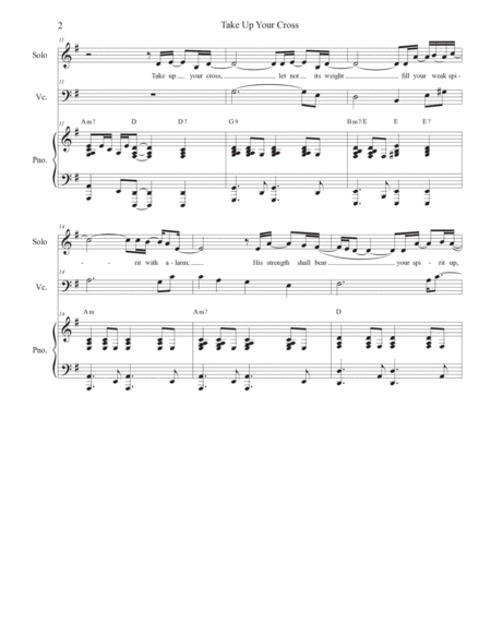 Take Up Your Cross (Solo with SATB) image number null