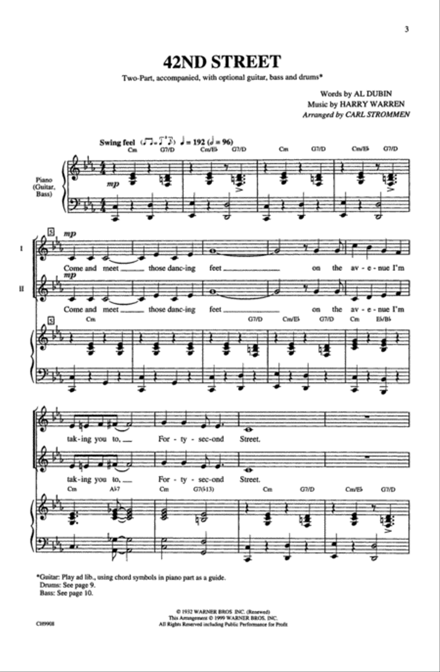 42nd Street 42nd Street Choir scores gallery preview page 1