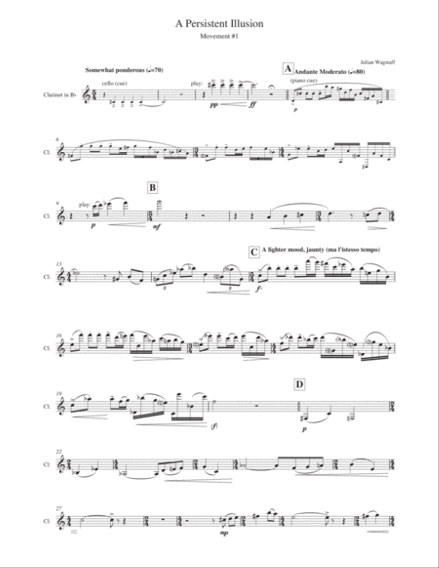 A Persistent Illusion (for piano trio) - instrumental parts Small Ensemble scores gallery preview page 3