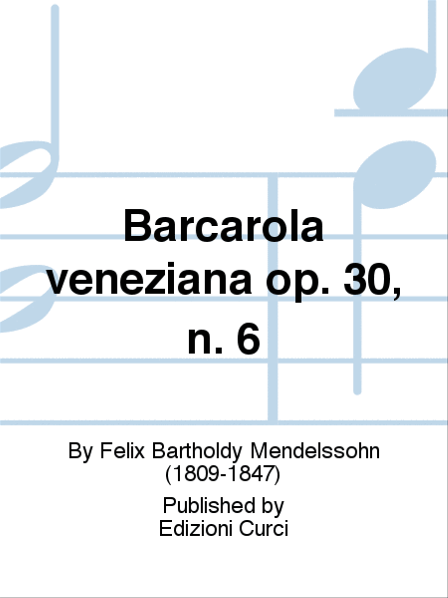 Barcarola veneziana op. 30, n. 6 Piano Solo scores gallery preview page 1