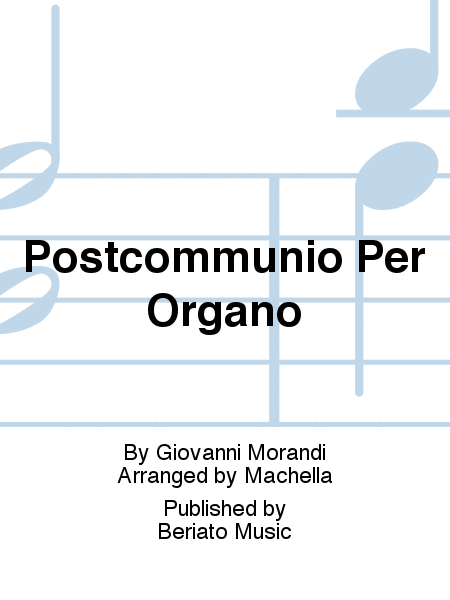 Postcommunio Per Organo