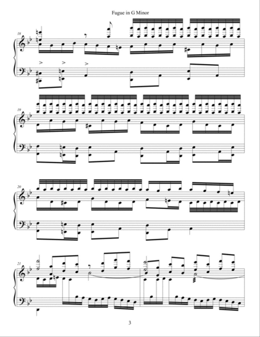 Fugue in G Minor Fugue in G Minor Handbell Choir scores gallery preview page 3