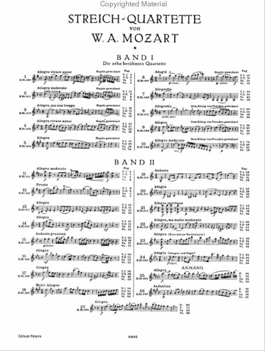 String Quartets, Volume 1: The 10 Famous Quartets String Quartet scores gallery preview page 2