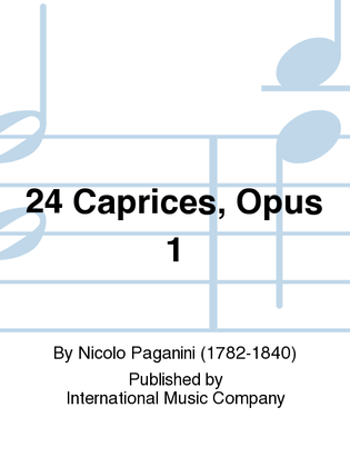 Book cover for 24 Caprices, Opus 1