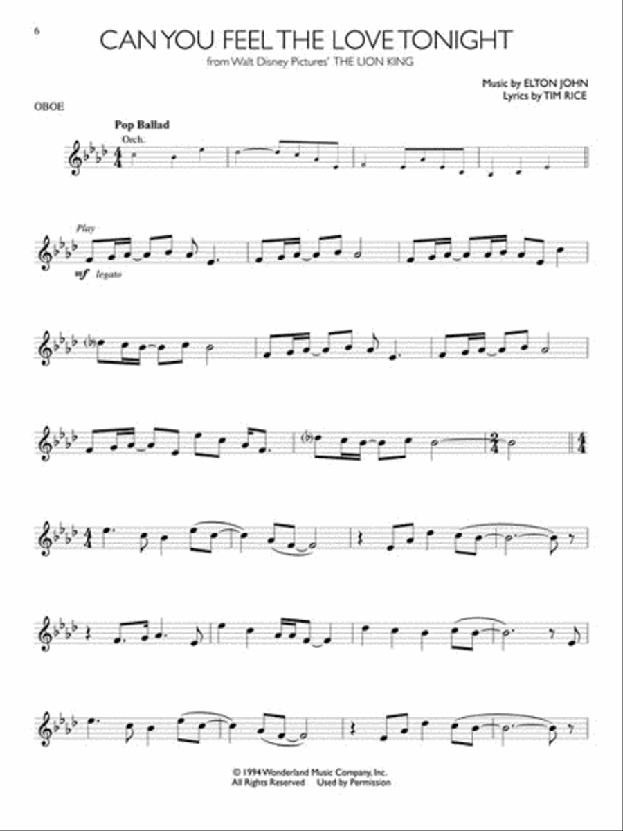 Disney Solos for Oboe Disney Solos for Oboe Oboe scores gallery preview page 4