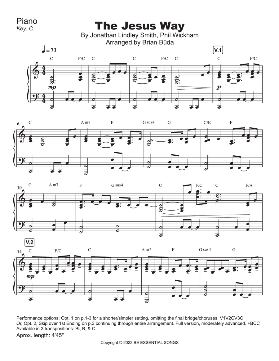 The Jesus Way Piano Solo scores gallery preview page 2
