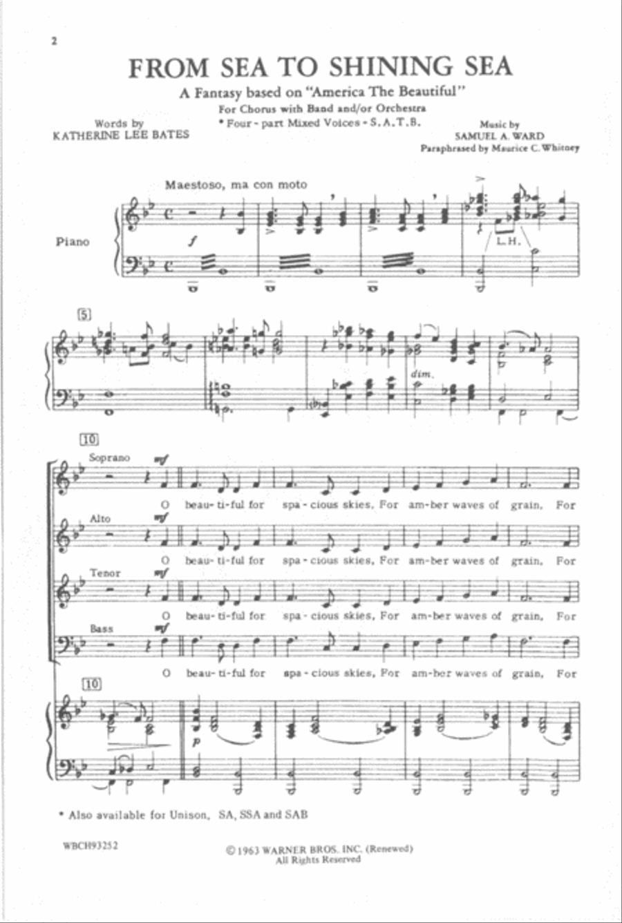 From Sea to Shining Sea 4-Part scores gallery preview page 2