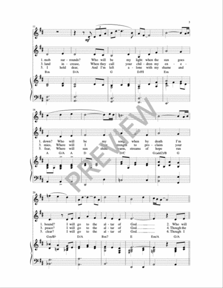 Let Us Go to the Altar of God 4-Part scores gallery preview page 2