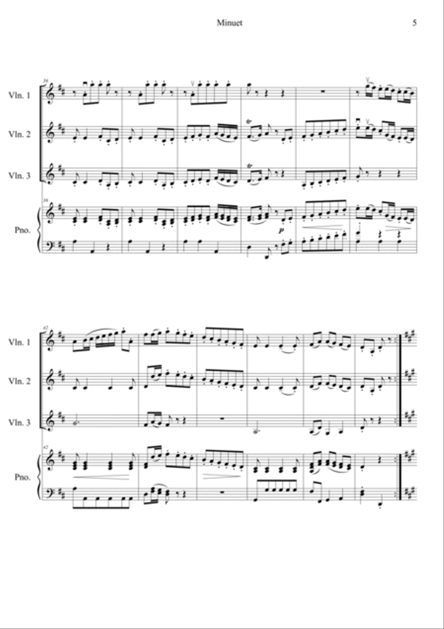 Minuet Minuet Piano Quartet scores gallery preview page 5