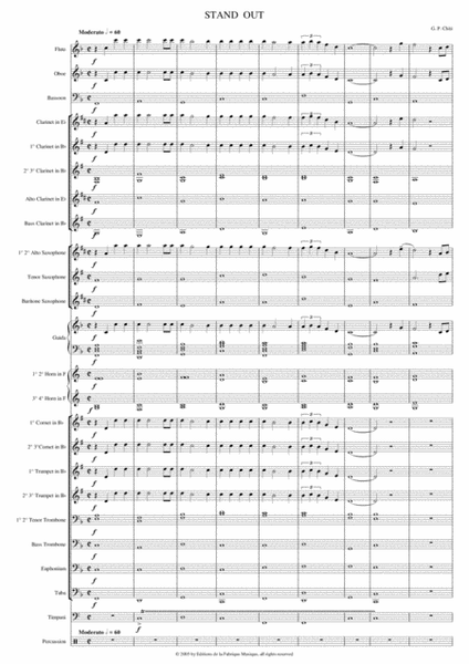 Gian Paolo Chiti: Standout for intermediate concert band: score and complete parts
