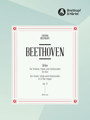 Book cover for String Trio in E flat major Op. 3