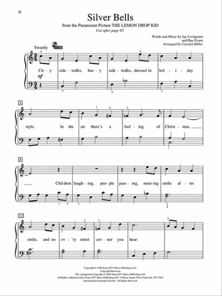 Christmas Piano Solos – First Grade (Book Only) Easy Piano scores gallery preview page 6