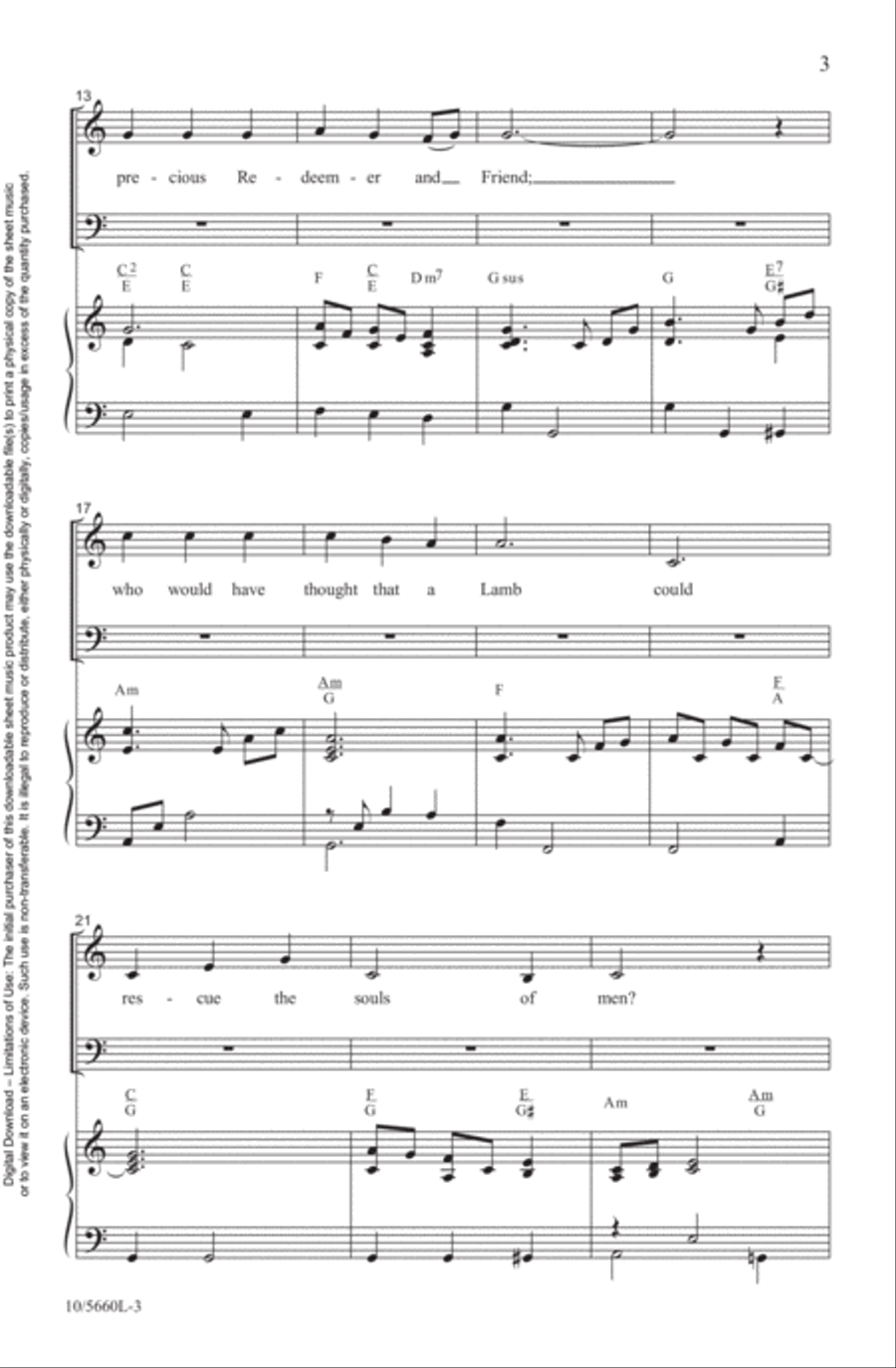 Wonderful, Merciful Savior 4-Part scores gallery preview page 3