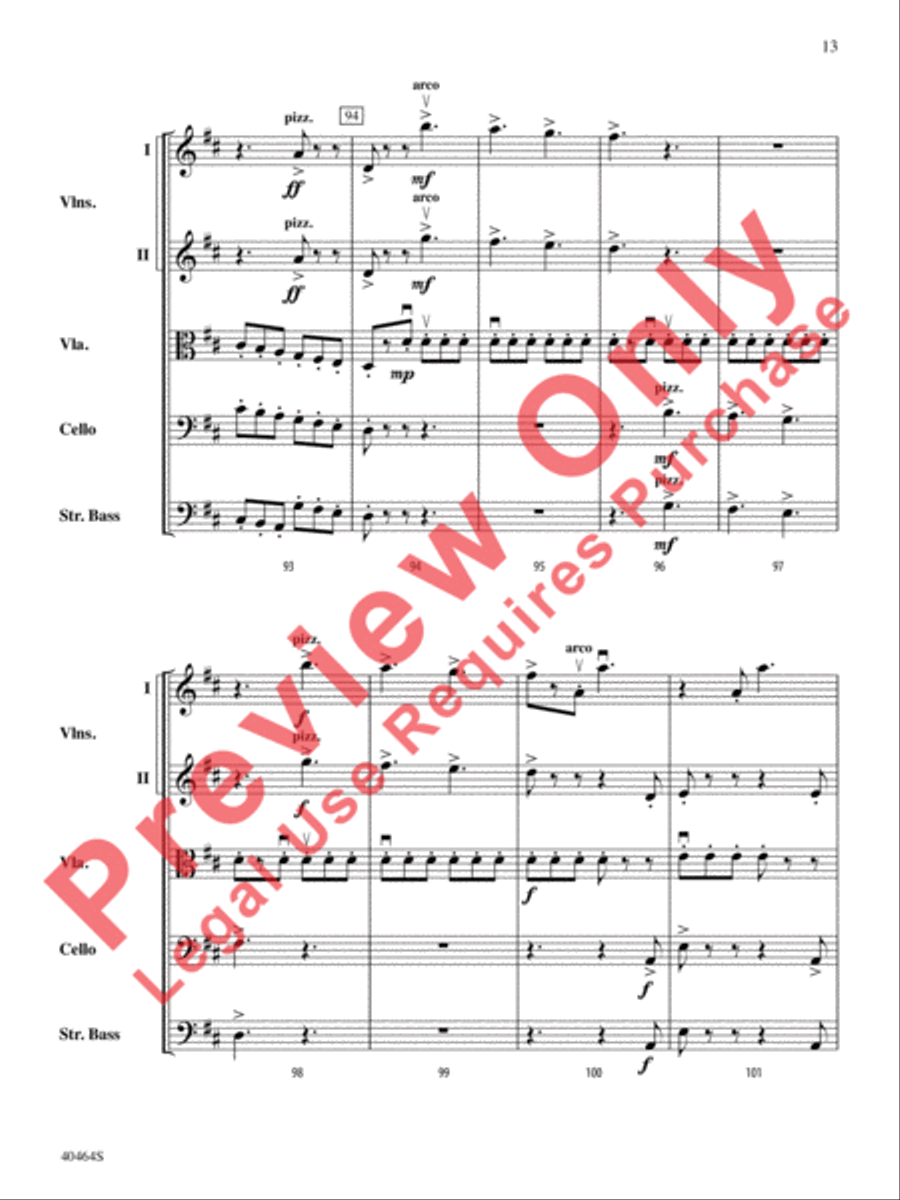 Allegro Giocoso Allegro Giocoso String Orchestra scores gallery preview page 14