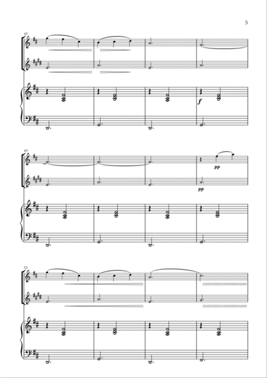 Erik Satie - 3 Gymnopédies (for Flute, Trumpet and Piano) Flute scores gallery preview page 5