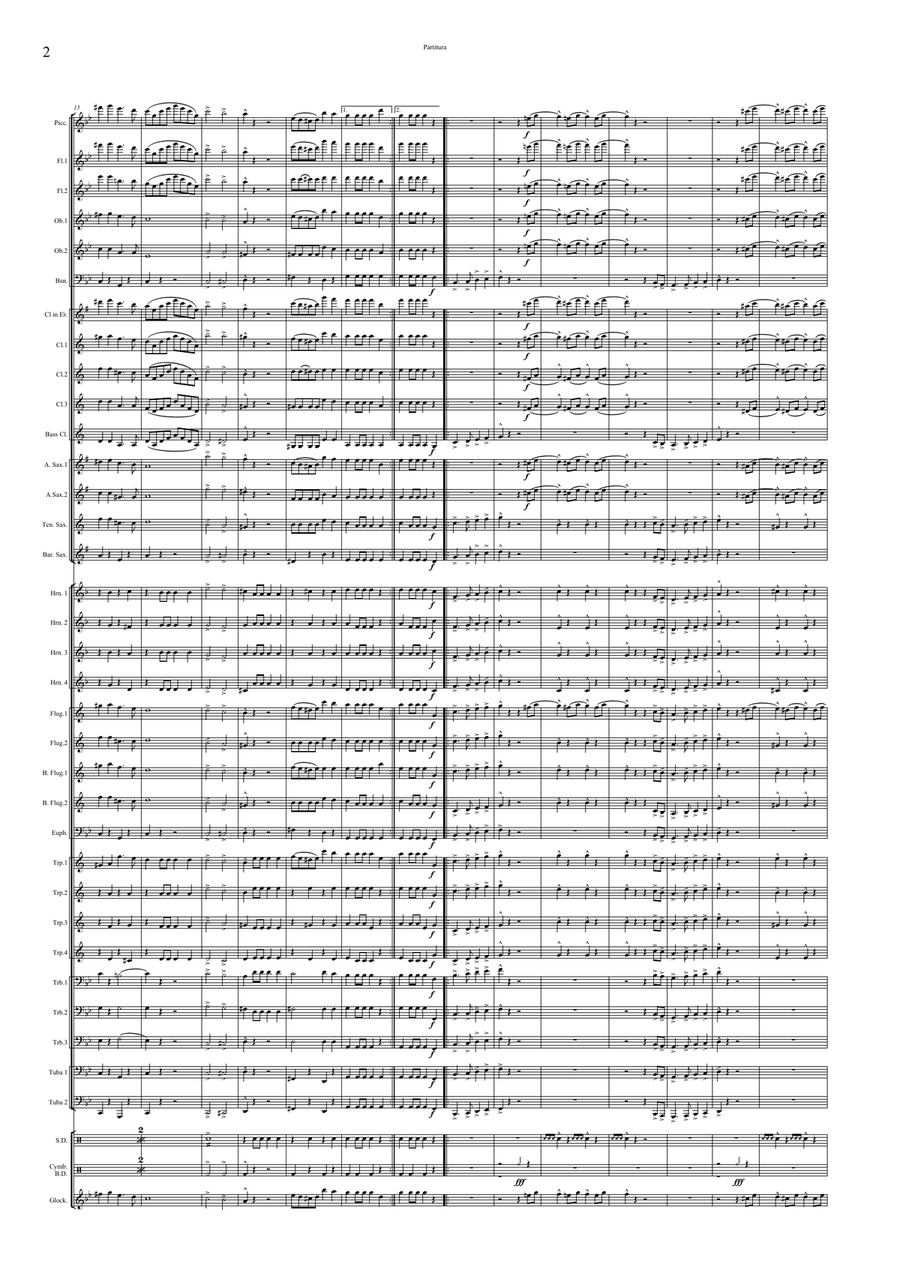 Magyar hősök March Concert Band scores gallery preview page 4