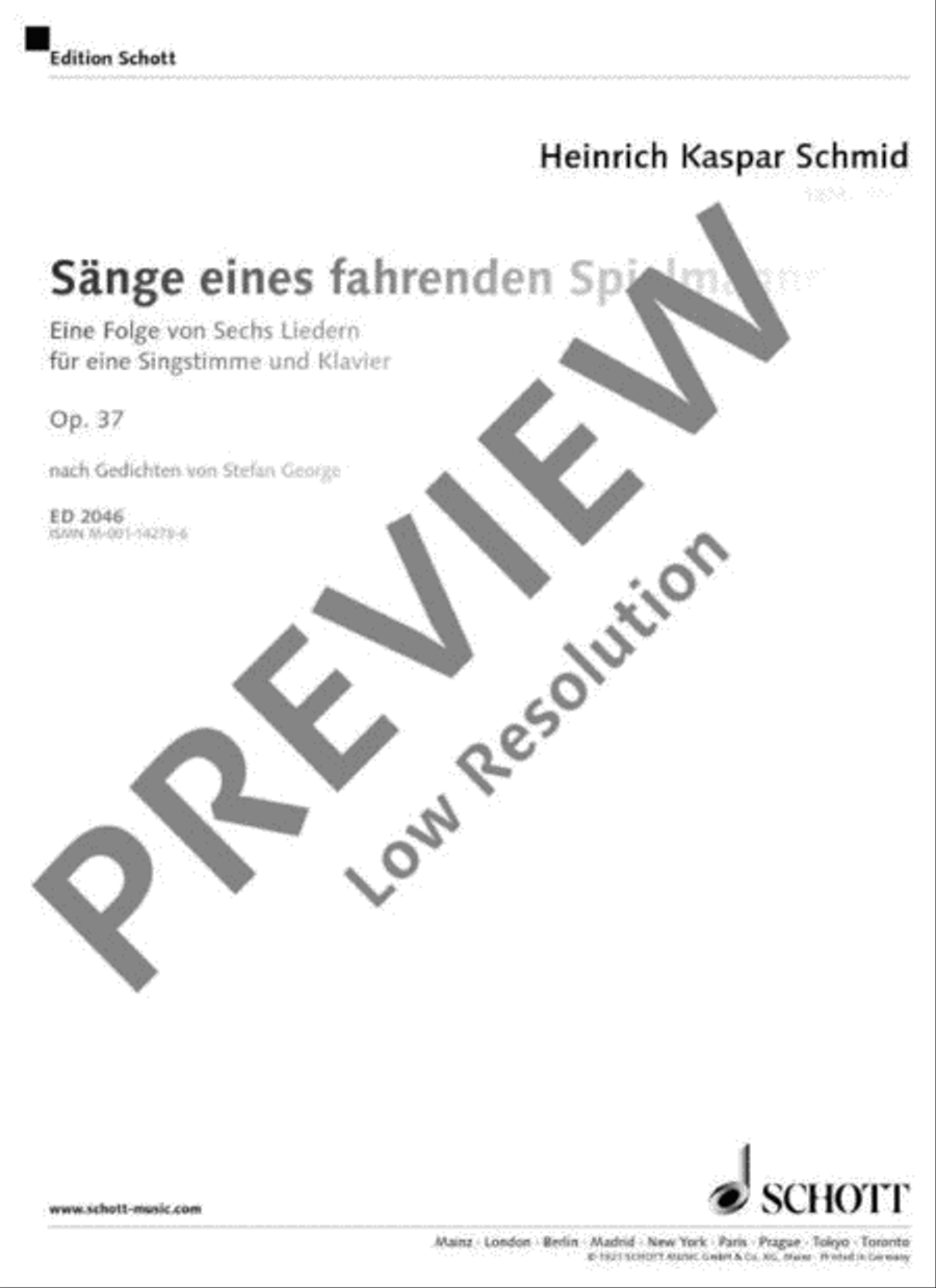 Sänge eines fahrenden Spielmanns Voice Solo scores gallery preview page 2