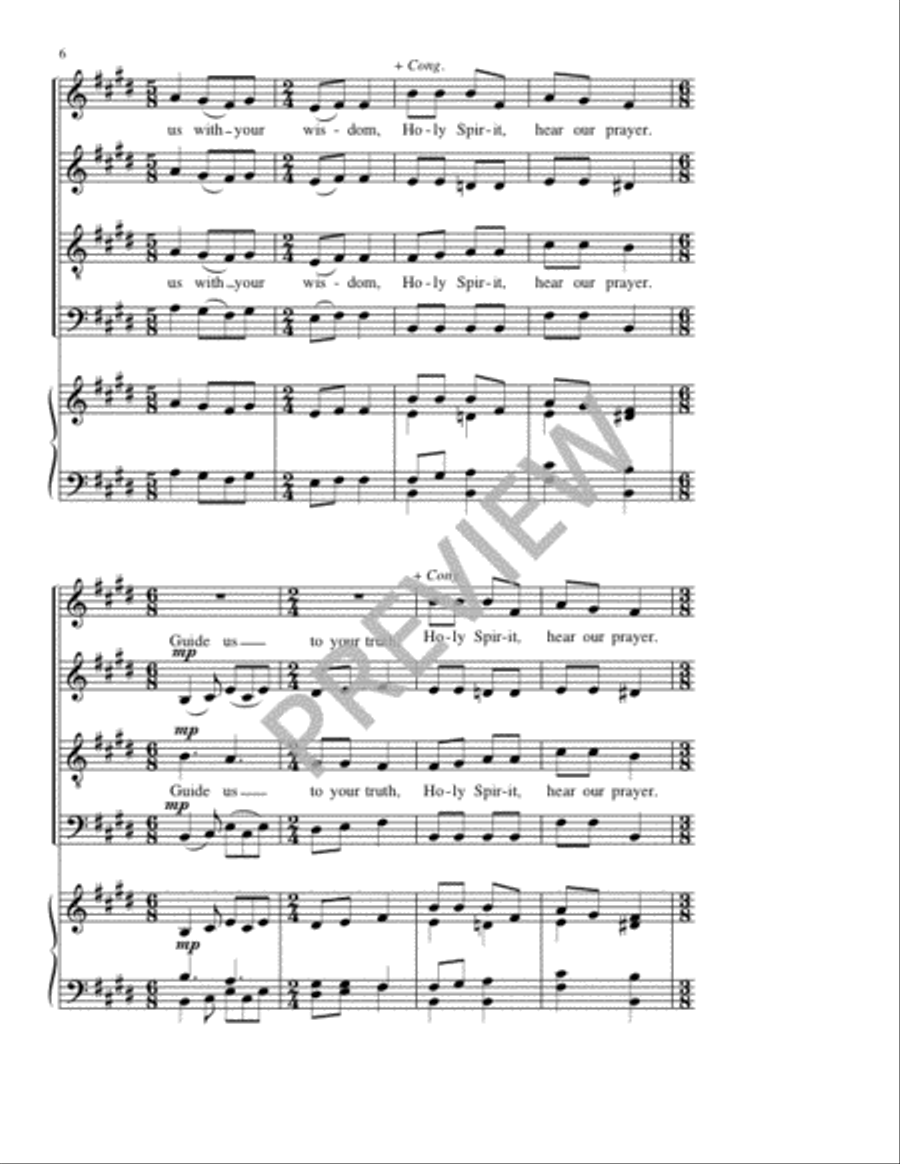 Litany of the Holy Spirit - SATB edition 4-Part scores gallery preview page 7