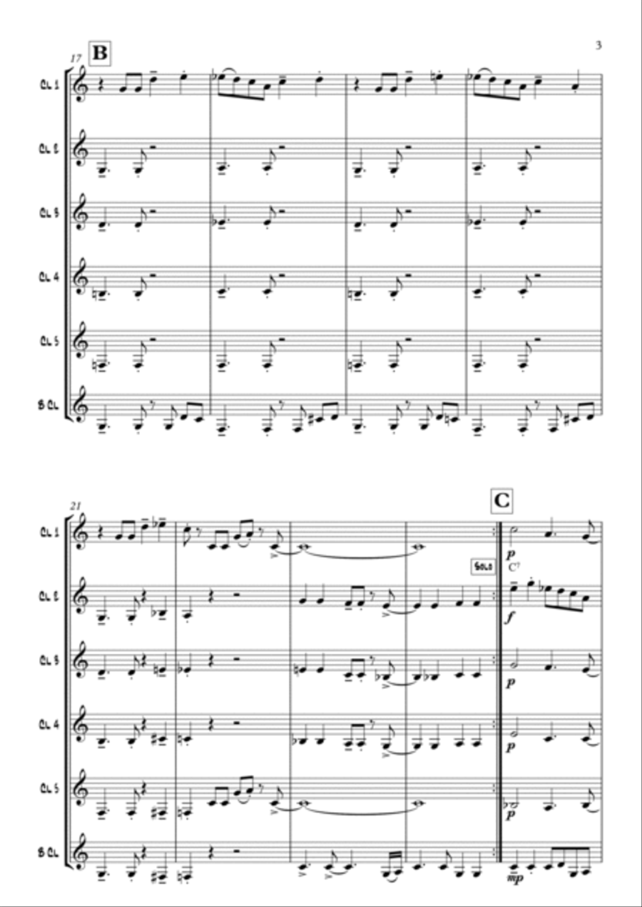Watermelon Man Woodwind Ensemble scores gallery preview page 3