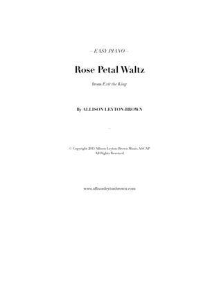 Rose Petal Waltz - Easy Piano Solo - by Allison Leyton-Brown