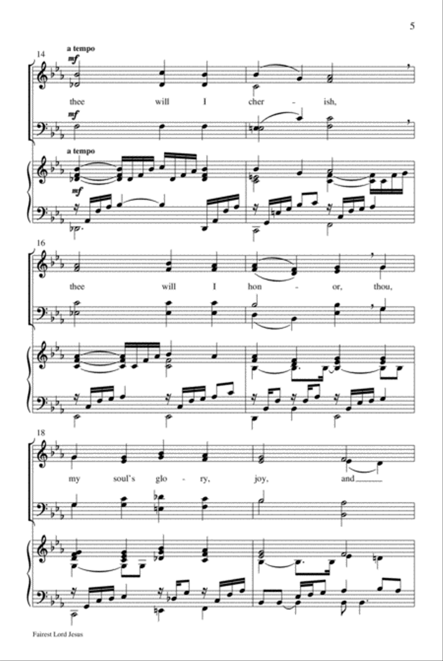 Fairest Lord Jesus Fairest Lord Jesus 4-Part scores gallery preview page 15