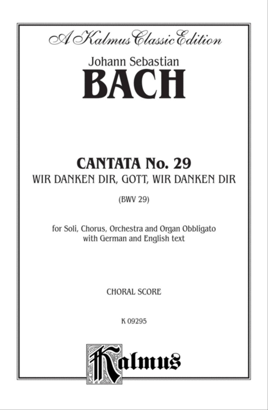 Cantata No. 29 -- Ir danken dir, Gott wir danken dir 4-Part scores gallery preview page 2