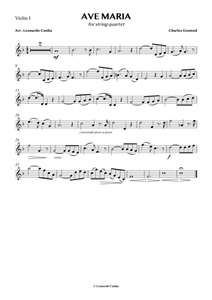Ave Maria - string quartet image number null